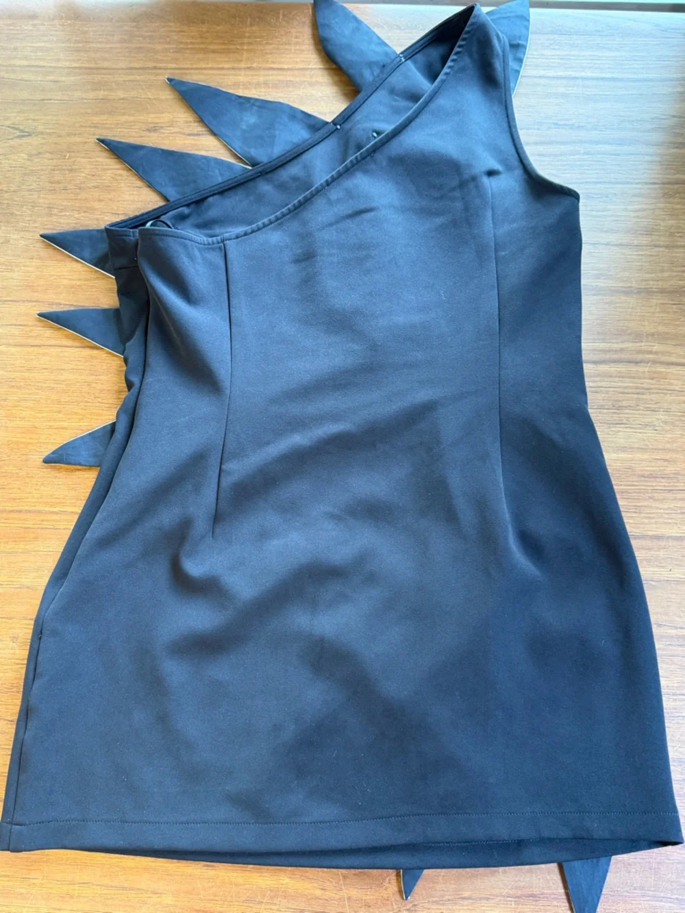 AKIRA Draco Pointed Mini Dress Black White Sculptural One Shoulder Size XL - Picture 11 of 12